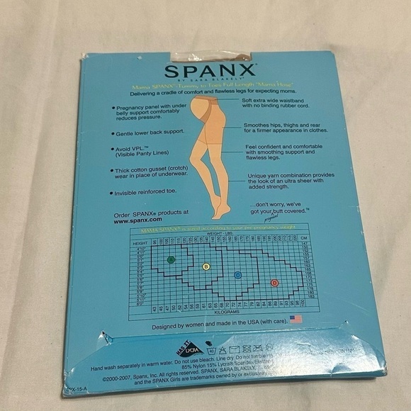 NEW Spanx Mama Full Length Nude Maternity Pantyhose Size A. Pregnancy Panel - Picture 2 of 2